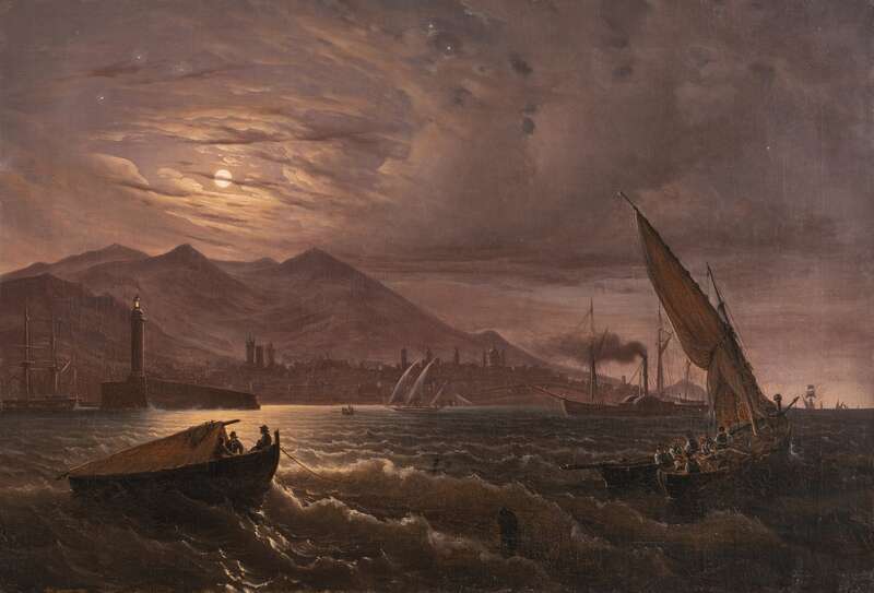 Southern Harbour by Moonlight