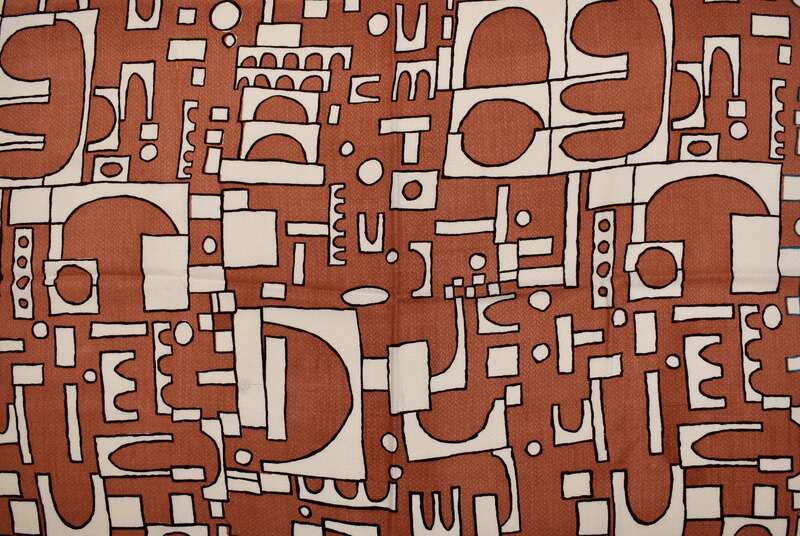 Dekorationsstoff »Brücken« (Probedruck, braun)