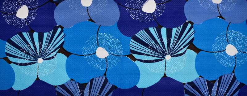 Kleiderstoff »Große blaue Blume«