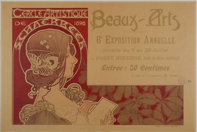 CERCLE ARTISTIQUE DE SCHAERBEEK 1898 Beaux-Arts ..., Plakat