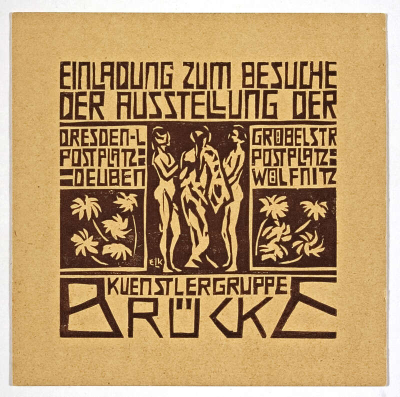 Einladung zur Ausstellung der Künstlergruppe Brücke