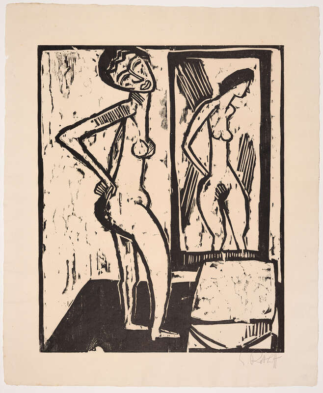 Mädchen vor dem Spiegel