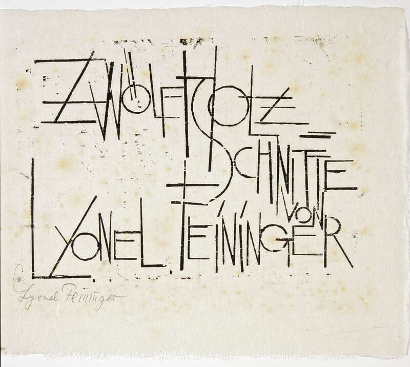 Titelblatt der Mappe: Zwölf Holzschnitte von Lyonel Feininger, Staatliches Bauhaus in Weimar, 1921