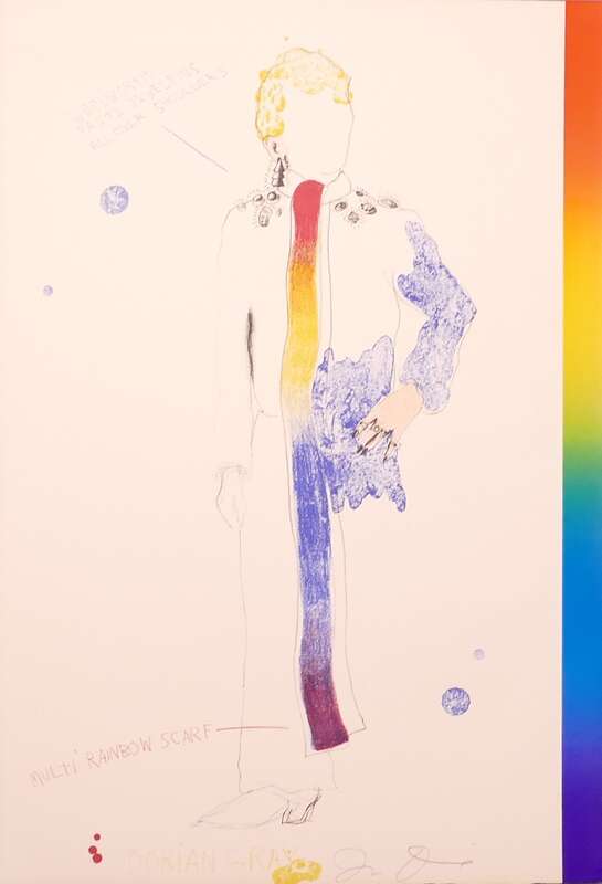 Dorian Gray with a Rainbow Scarf