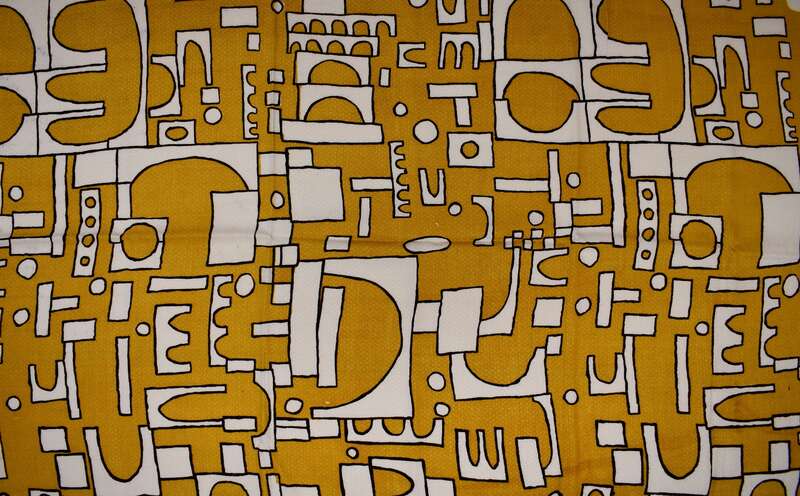 Dekorationsstoff »Brücken« (Probedruck, gelb)