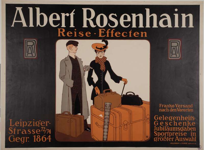 Albert Rosenhain Reise - Effecten ..., Plakat