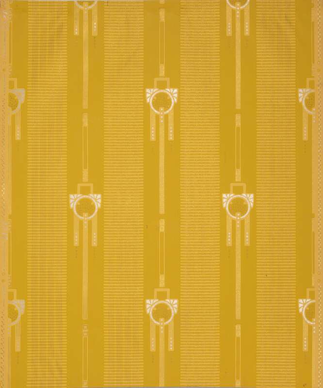 Wallpaper with hanging ornament