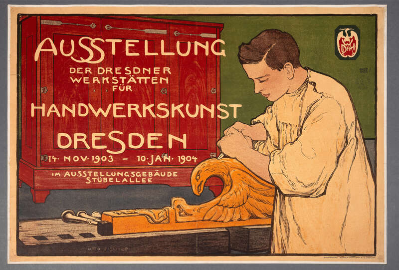 Plakat »Ausstellung der Dresdner Werkstätten für Handwerkskunst«