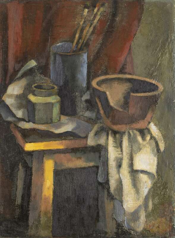 Still life with paintbrushes
