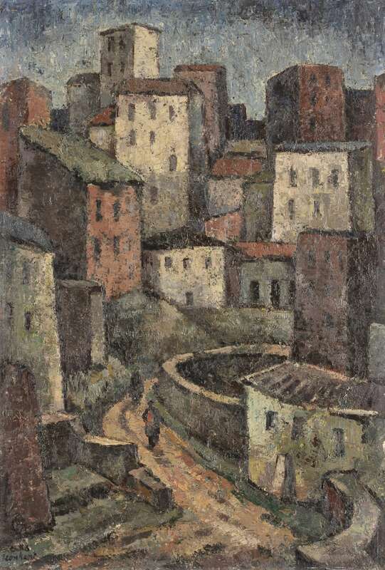 Houses on a hillside