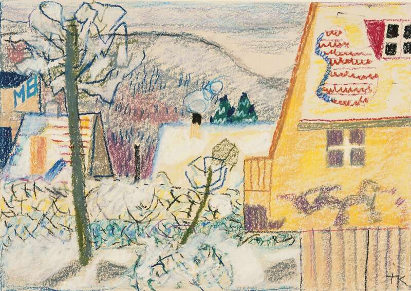 Winter Landscape from the Window in Degerloch