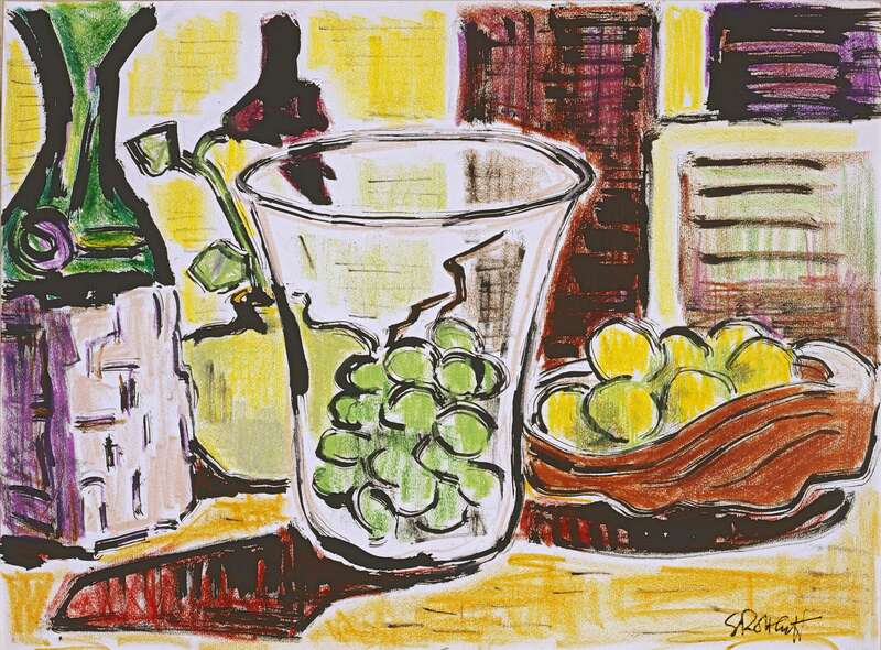 Still Life with Grapes in a Glass