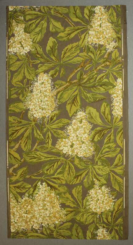 Wallpaper with chestnut flowers
