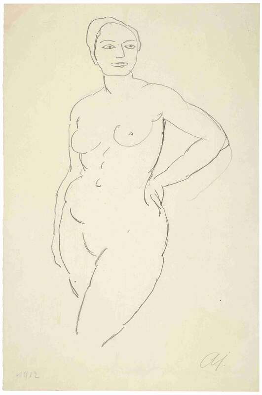 Standing Nude with Hand on the Hip