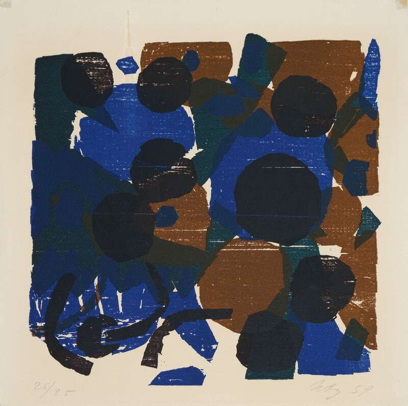 Farbholzschnitt 1959 (Druck für die Vorzugsausgabe zu Band 3: Druckgrafik des Kataloges der II. documenta '59), Köln: Galerie Der Spiegel