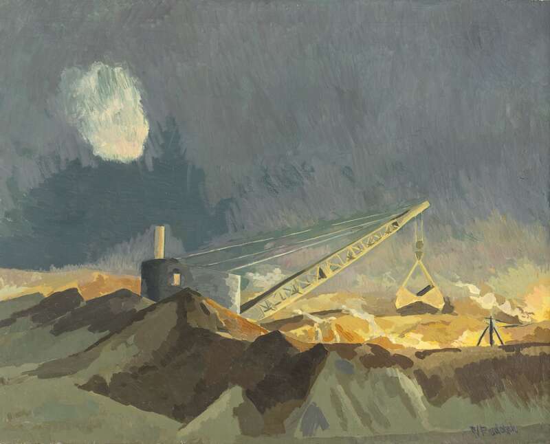 Bagger bei Nacht