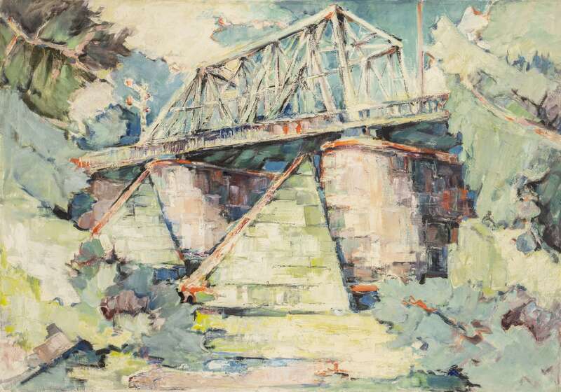 Die große Eisenbahnbrücke