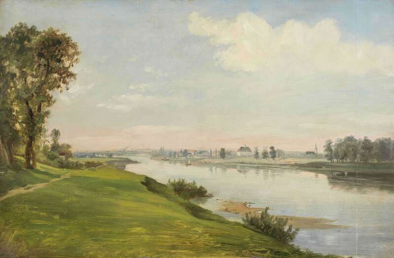View of the Elbe near Friedrichstadt