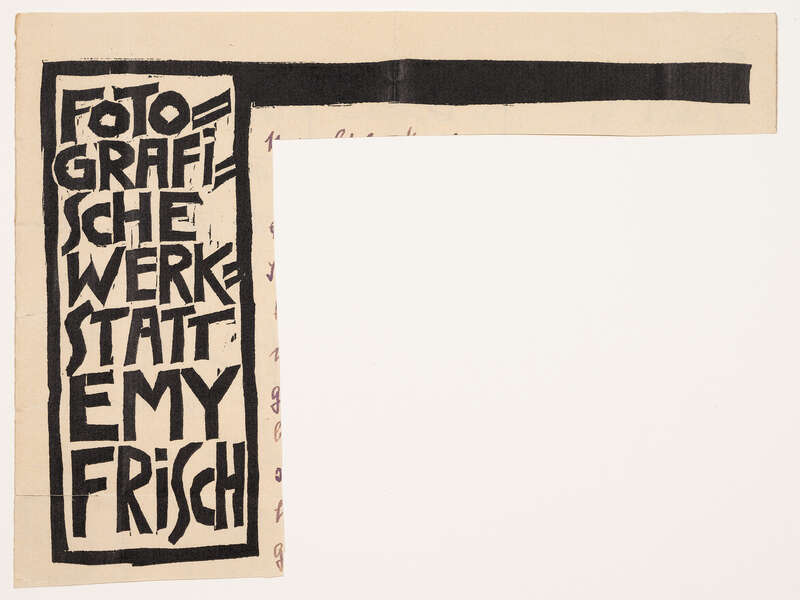 Fotografische Werkstatt Emy Frisch, Briefbogenkopf