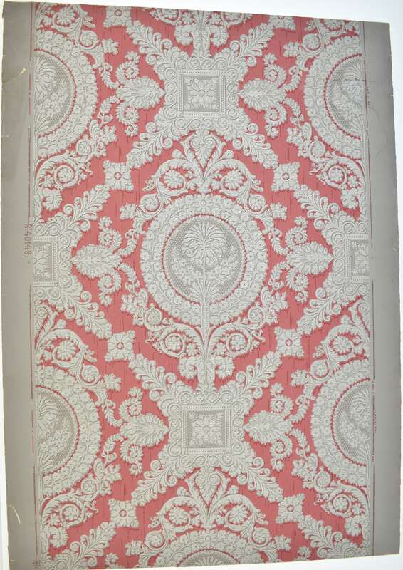 Wallpaper with red undercoat