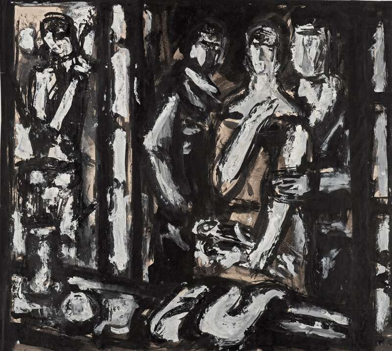 At the Cloakroom (Study for the Painting)