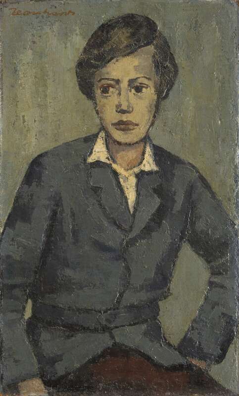 Girl with blue jacket