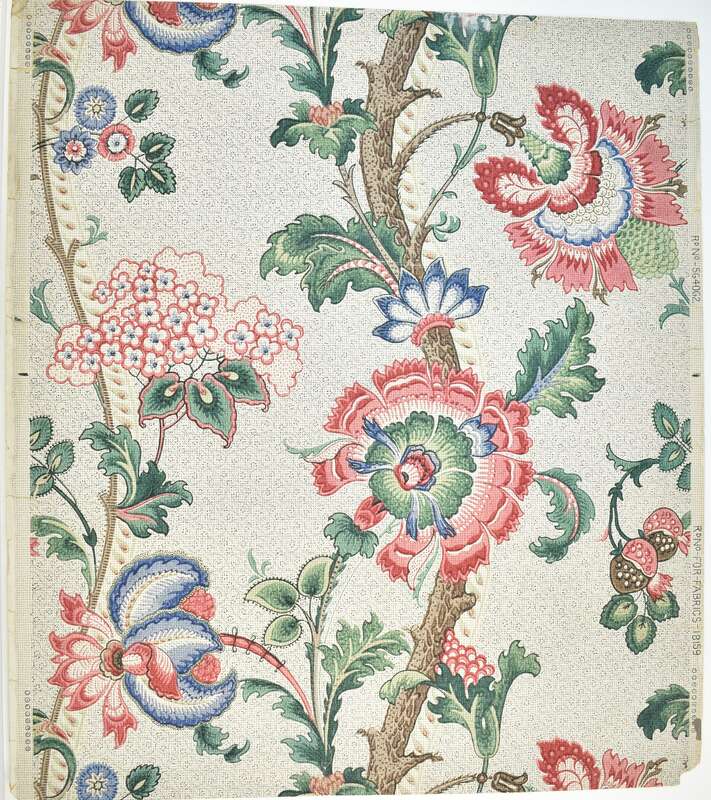 Wallpaper with ascending branches