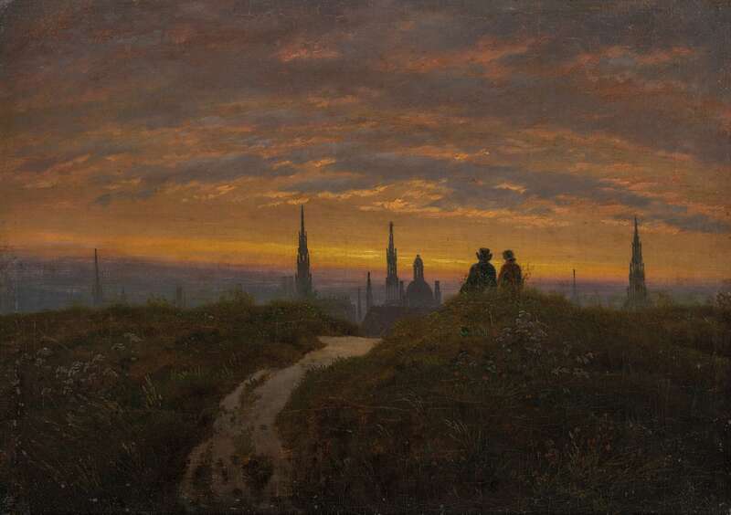 View of Dresden at Sunset